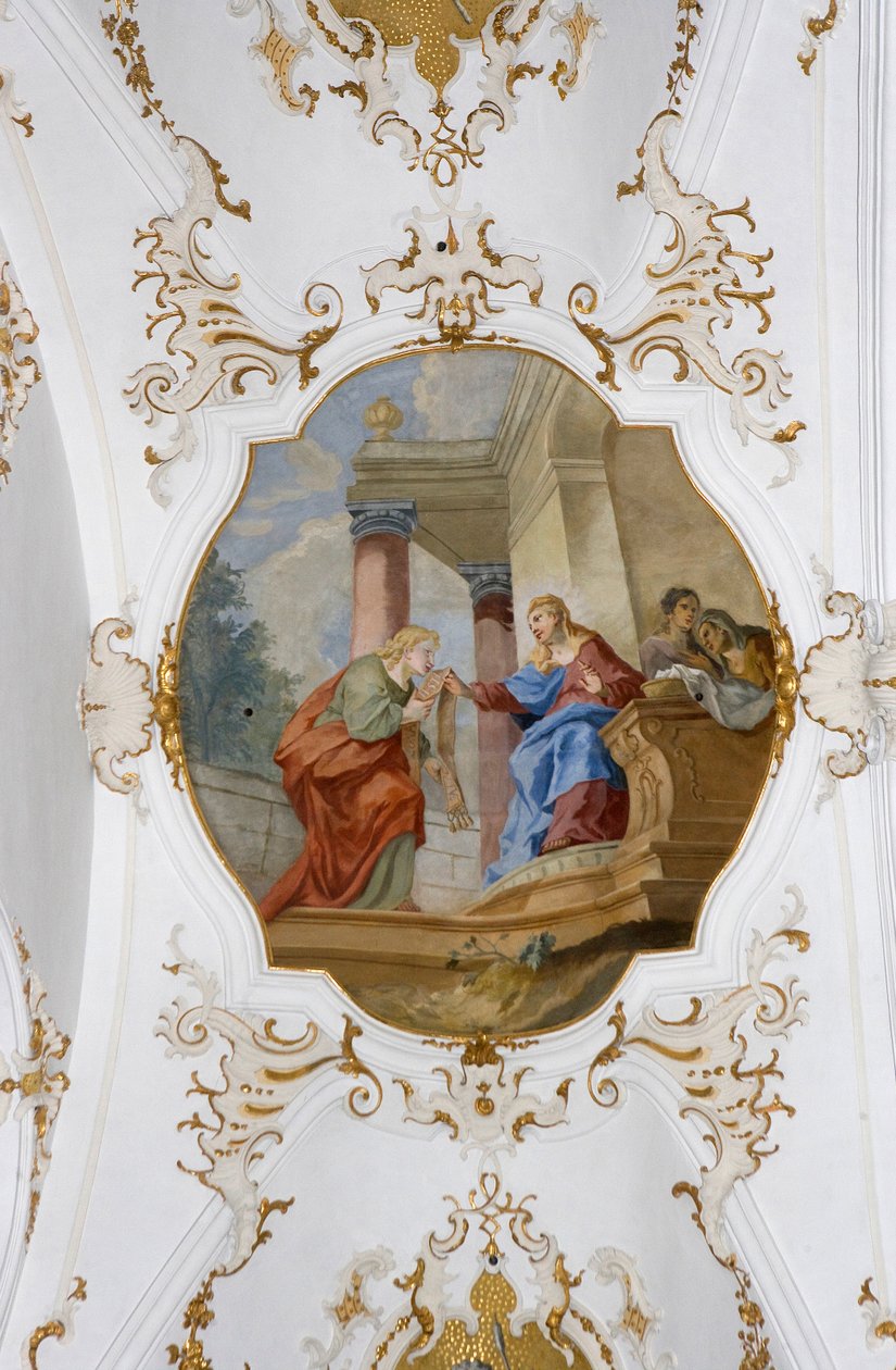 Monastero di Andechs, affresco, Andechs, Baviera, Germania da Unknown
