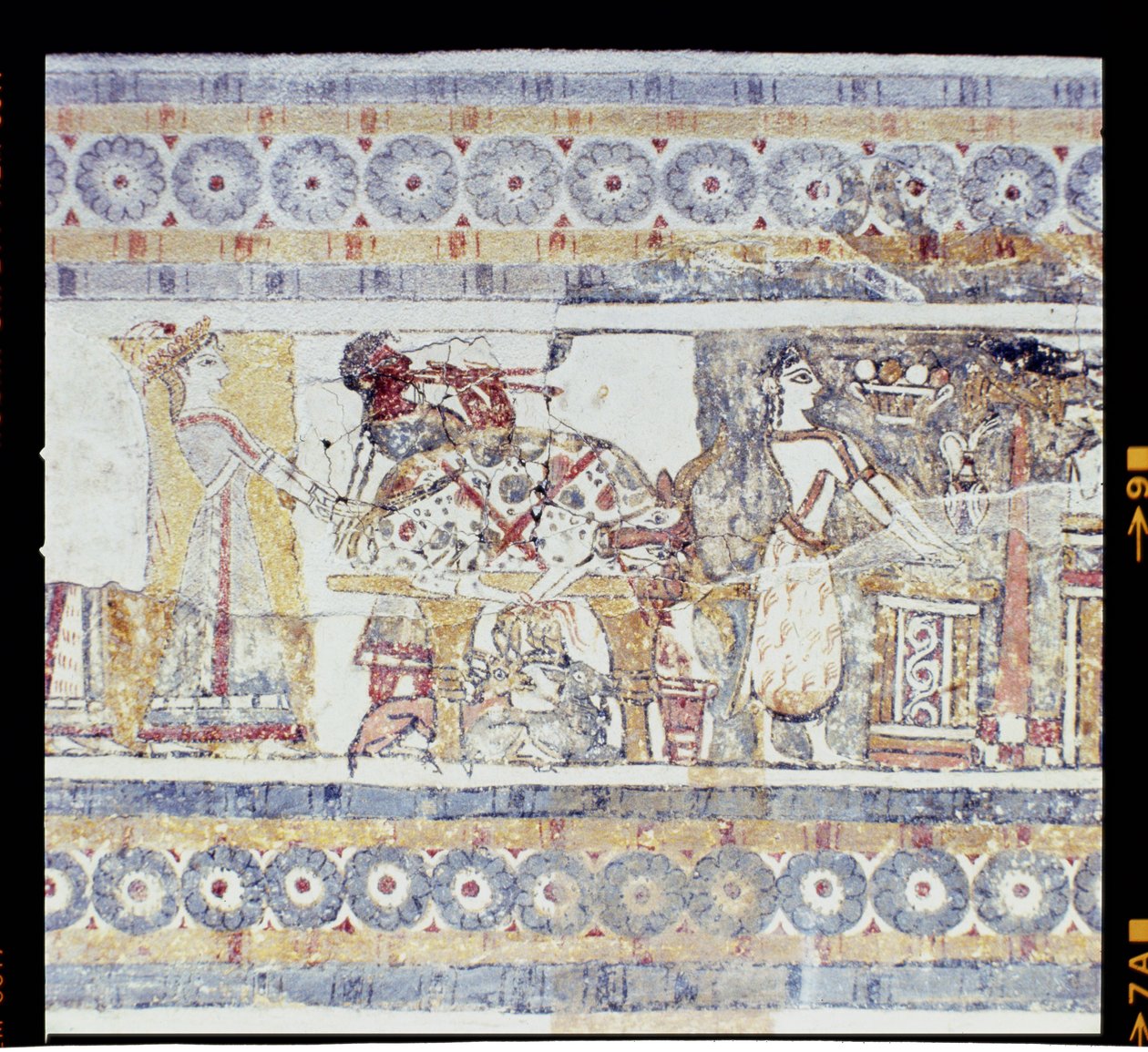 Sacrificio animale, dal sarcofago di Agia Triada, Minoico, c.1400 a.C. da Unknown