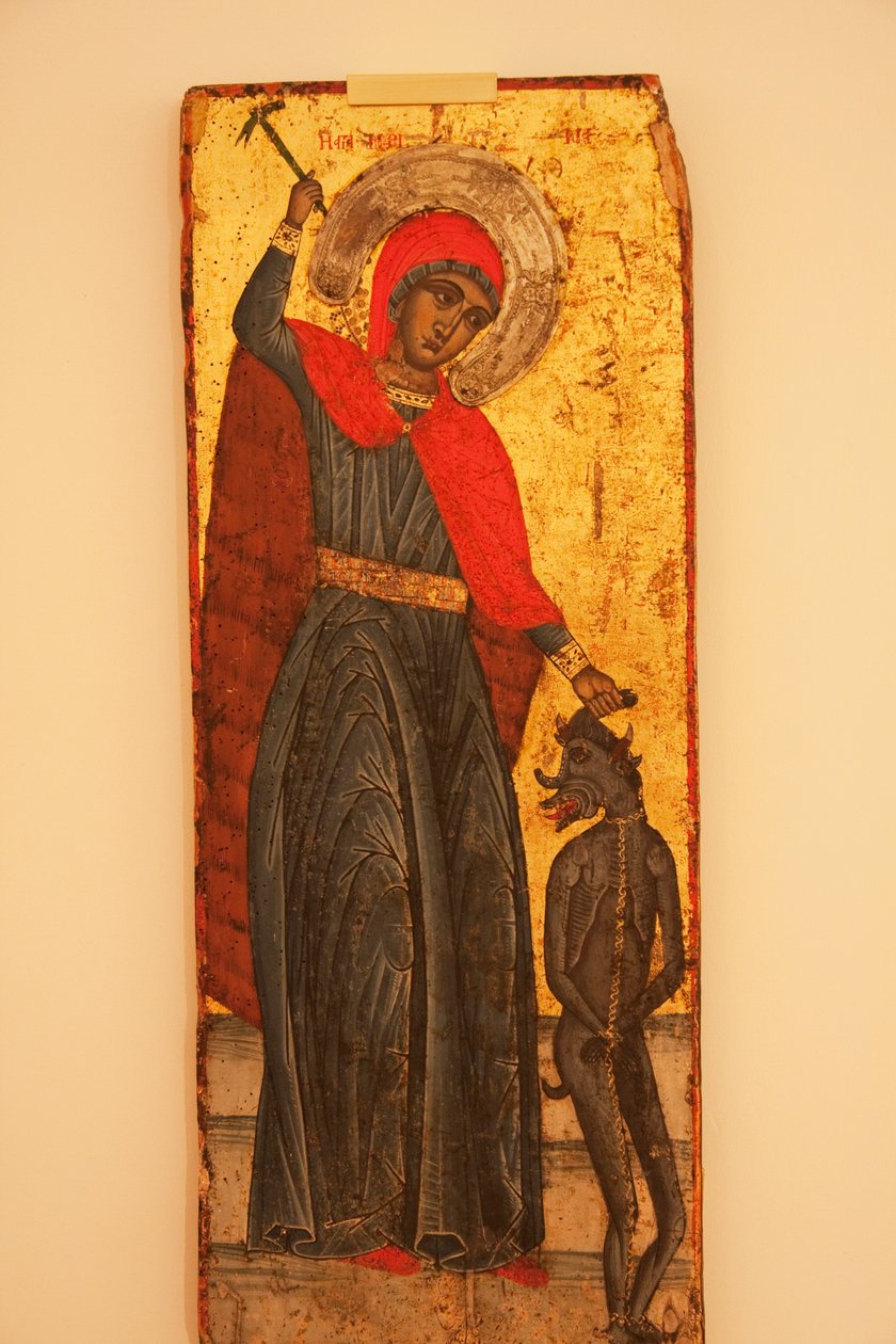 Icona bizantina in mostra alla Galleria delle Icone, Ohrid, Macedonia da Unknown