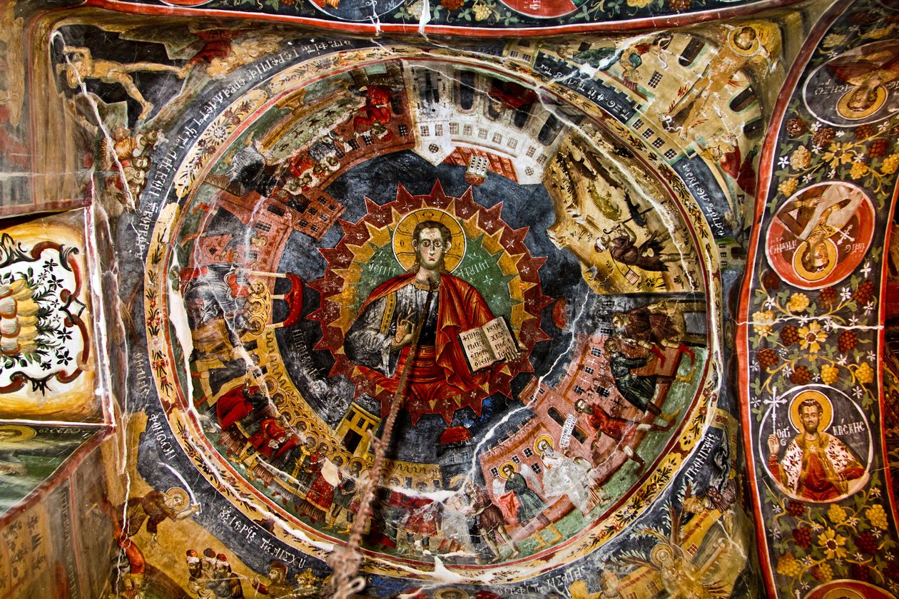Soffitto della Chiesa di Santa Maria, Leusa, Albania da Unknown