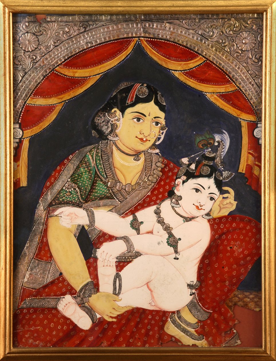 Krishna, Scuola di pittura di Tanjavore, fine XIX secolo, Tamil Nadu, India da Unknown