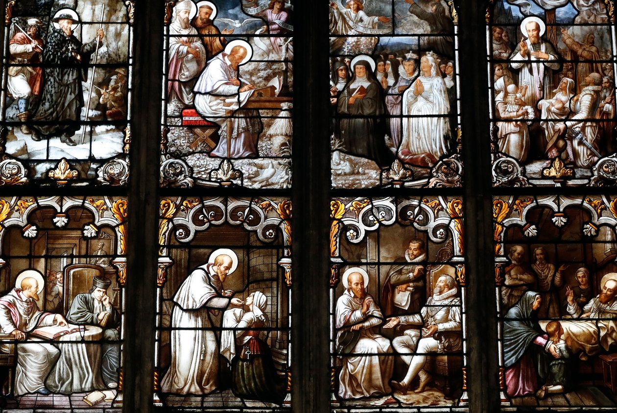 Chiesa di Saint Nizier, Vetrata, San Francesco di Sales di Claudius Lavergne (1815-1887), Lione, Francia da Unknown