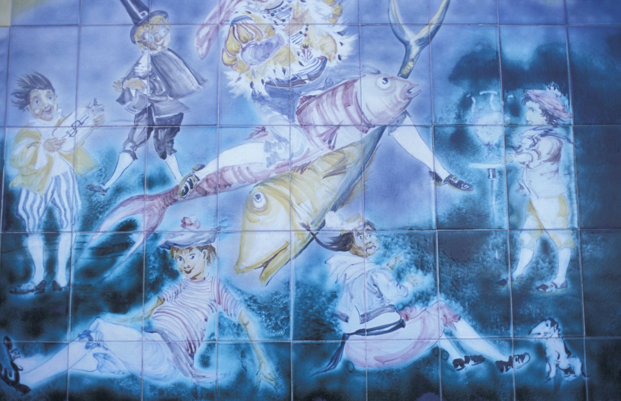 Dipinto murale, fabbrica di San Giorgio, Albisola, Liguria, Italia da Unknown