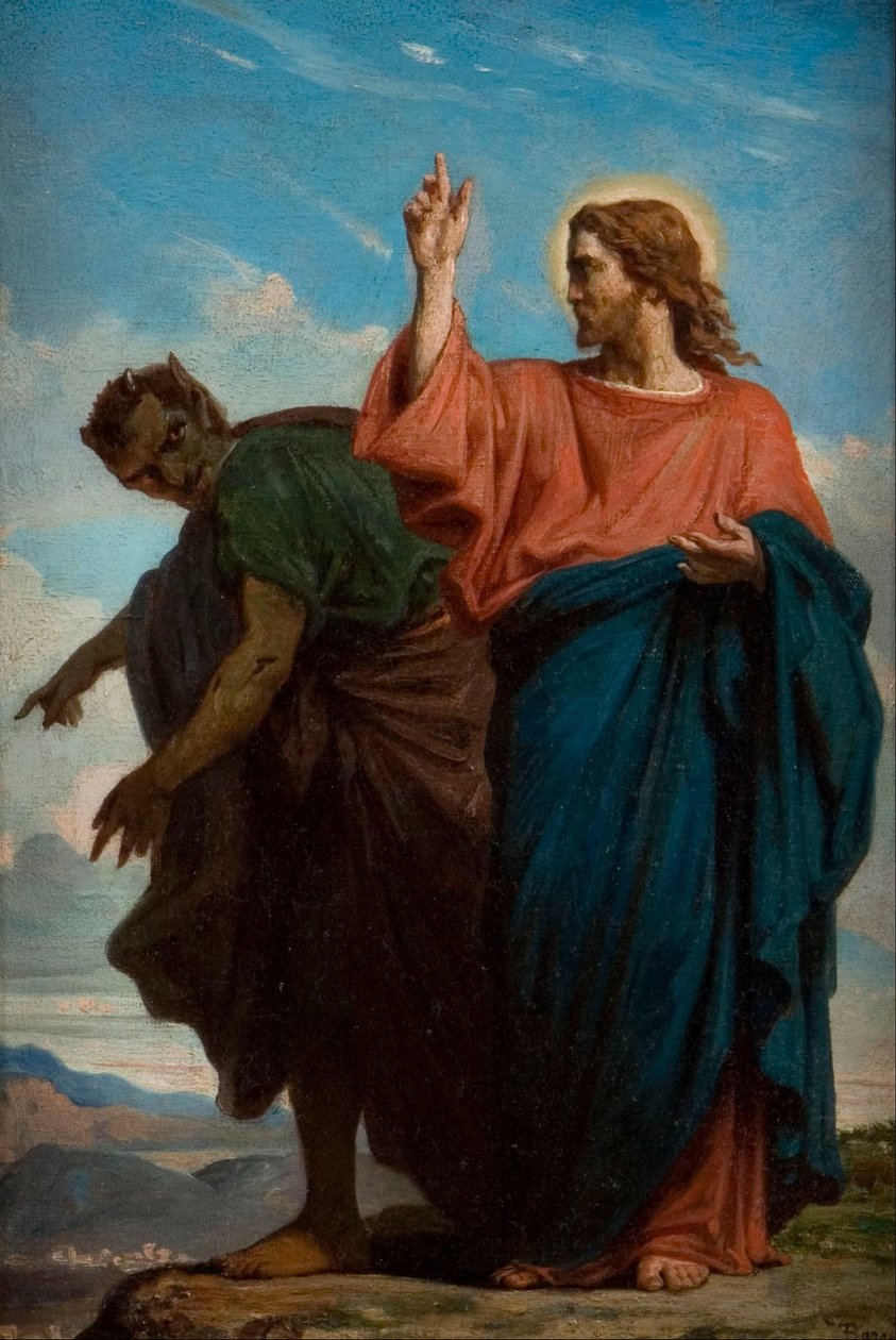 La tentazione di Cristo da parte del diavolo da Unbekannt Unbekannt