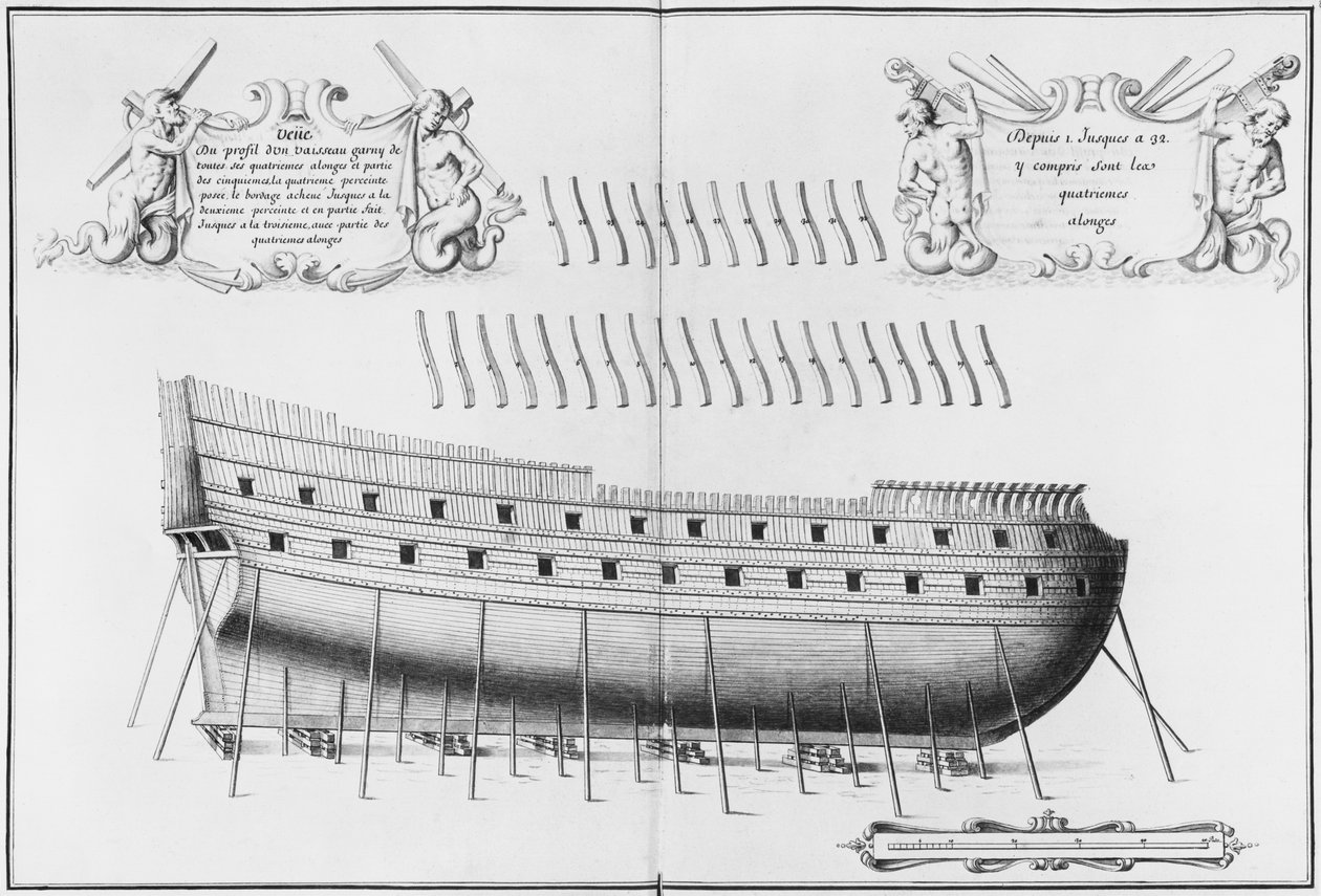 Profilo di una nave, illustrazione dall
