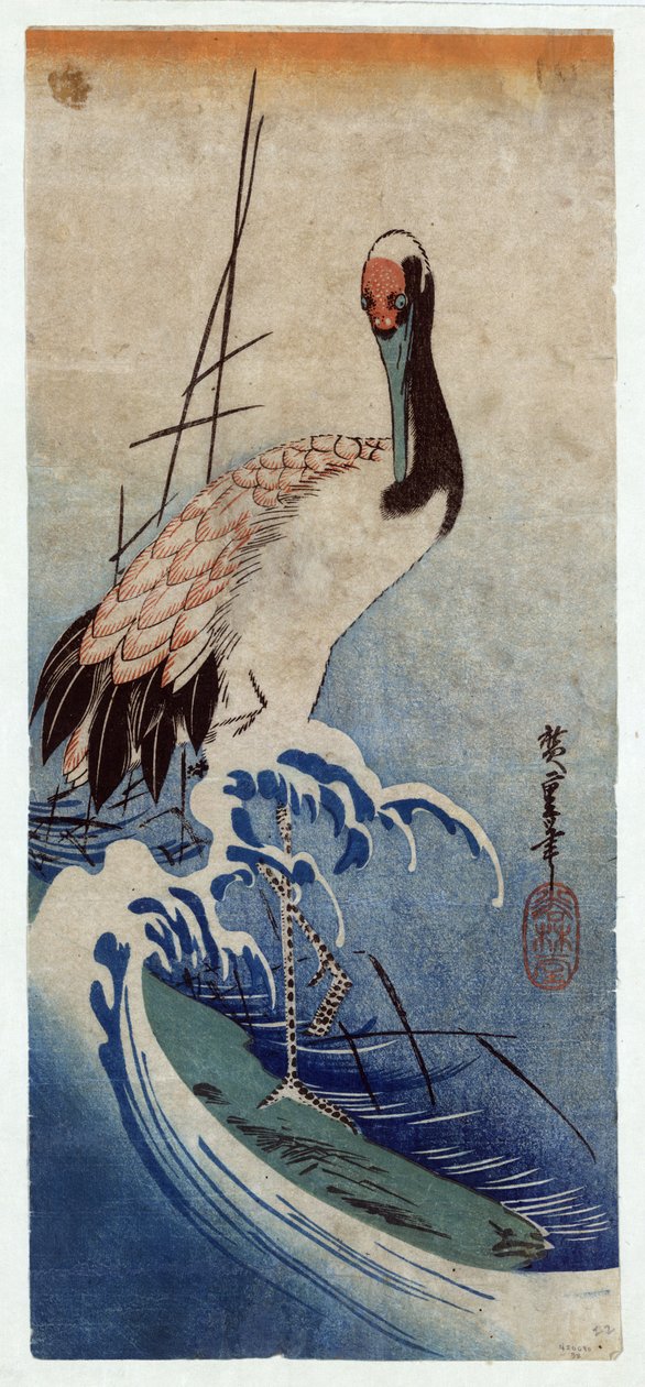 Nami ni Tsuru (Gru nelle onde) da Utagawa Hiroshige