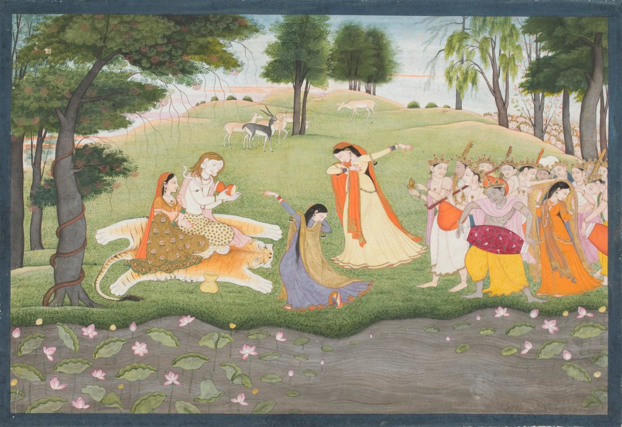 Gli Dei Cantano e Ballano per Shiva e Parvati da Khushala