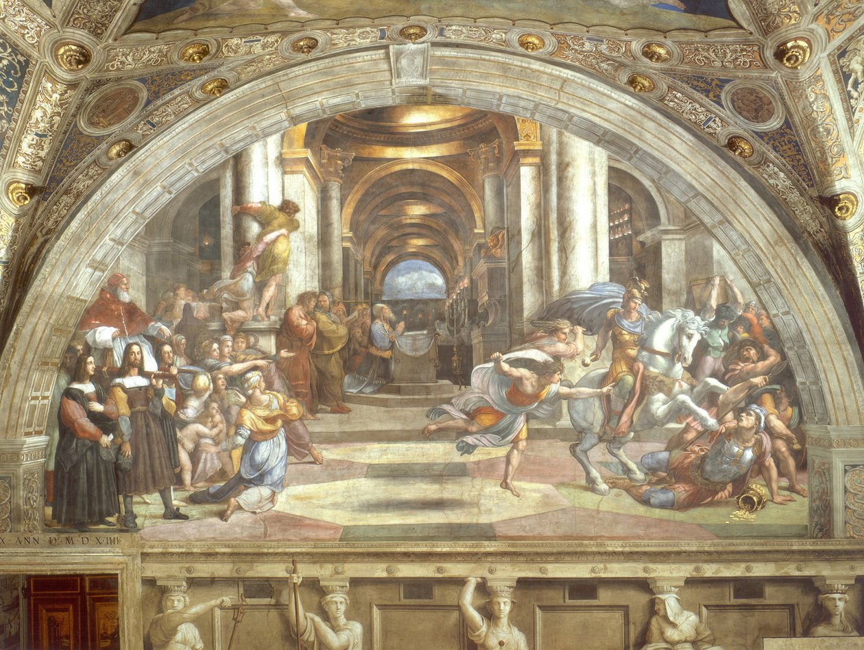 Espulsione di Eliodoro dal Tempio da Raffaello Sanzio Raphael