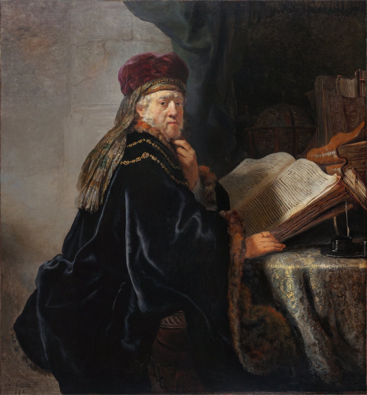 Uno studioso nel suo studio da Rembrandt van Rijn
