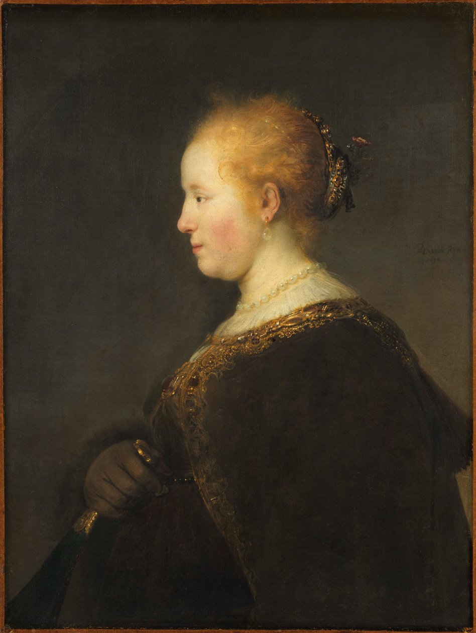 Giovane donna di profilo da Rembrandt van Rijn