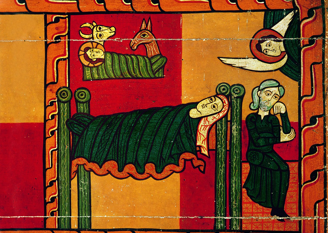 La Natività, pannello laterale di un altare, catalano da Spanish School