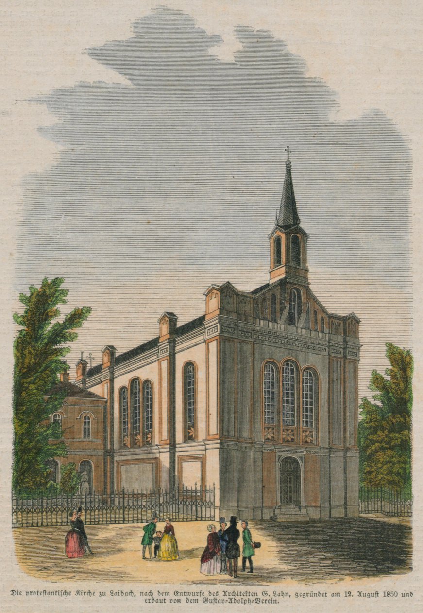 Chiesa di Primož Trubar a Lubiana da Unknown