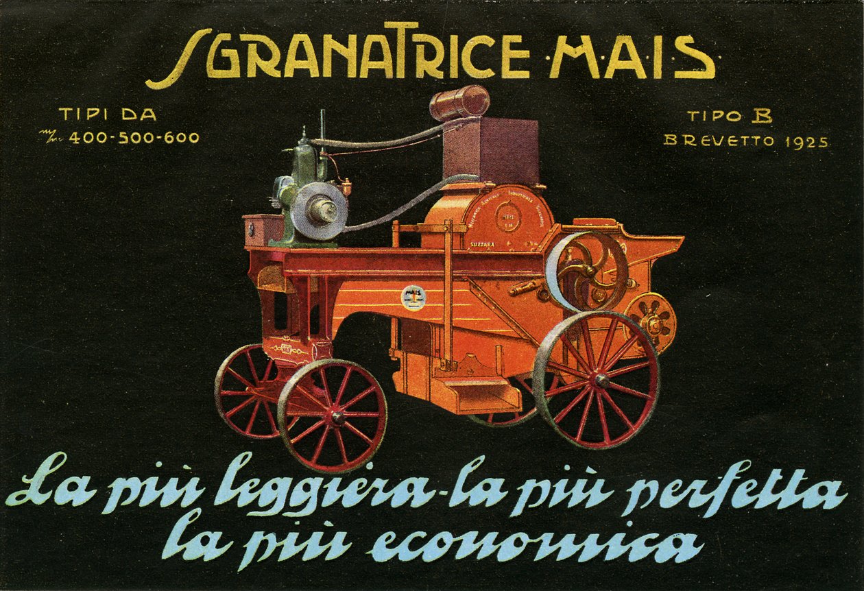 Macchine agricole. Suzzara, 1925 da Unknown