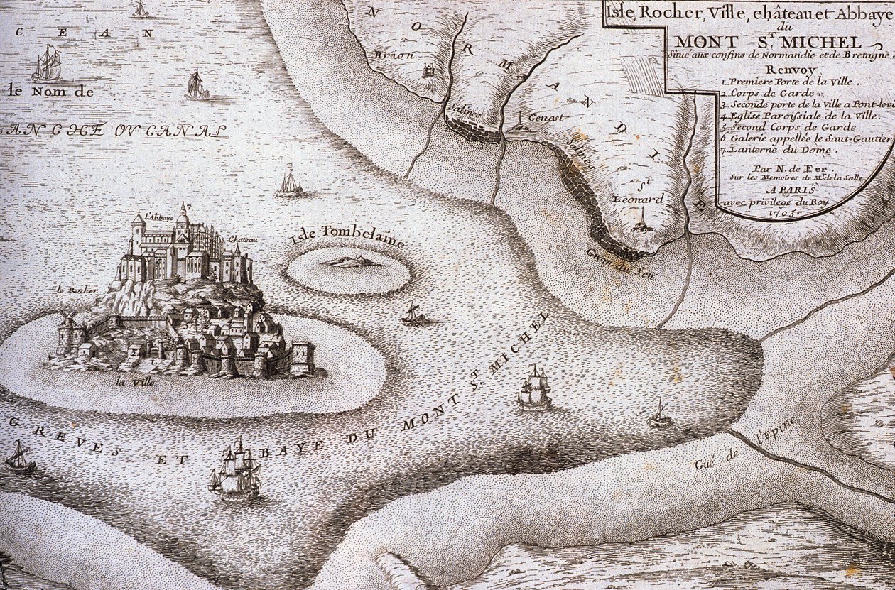 Manche N* 014, Museo di Avranches, Litografia - Mont St Michel da Unknown