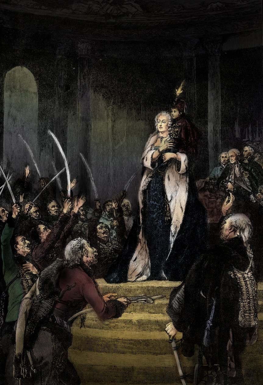Maria Teresa e il Parlamento ungherese da Unknown