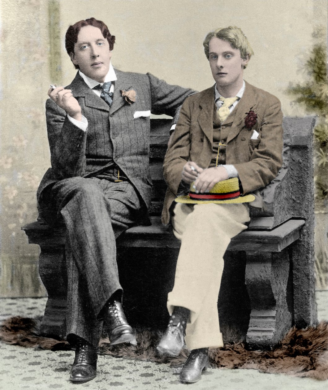 Oscar Wilde e Lord Alfred Douglas, 1894 (foto colorata) da Unknown
