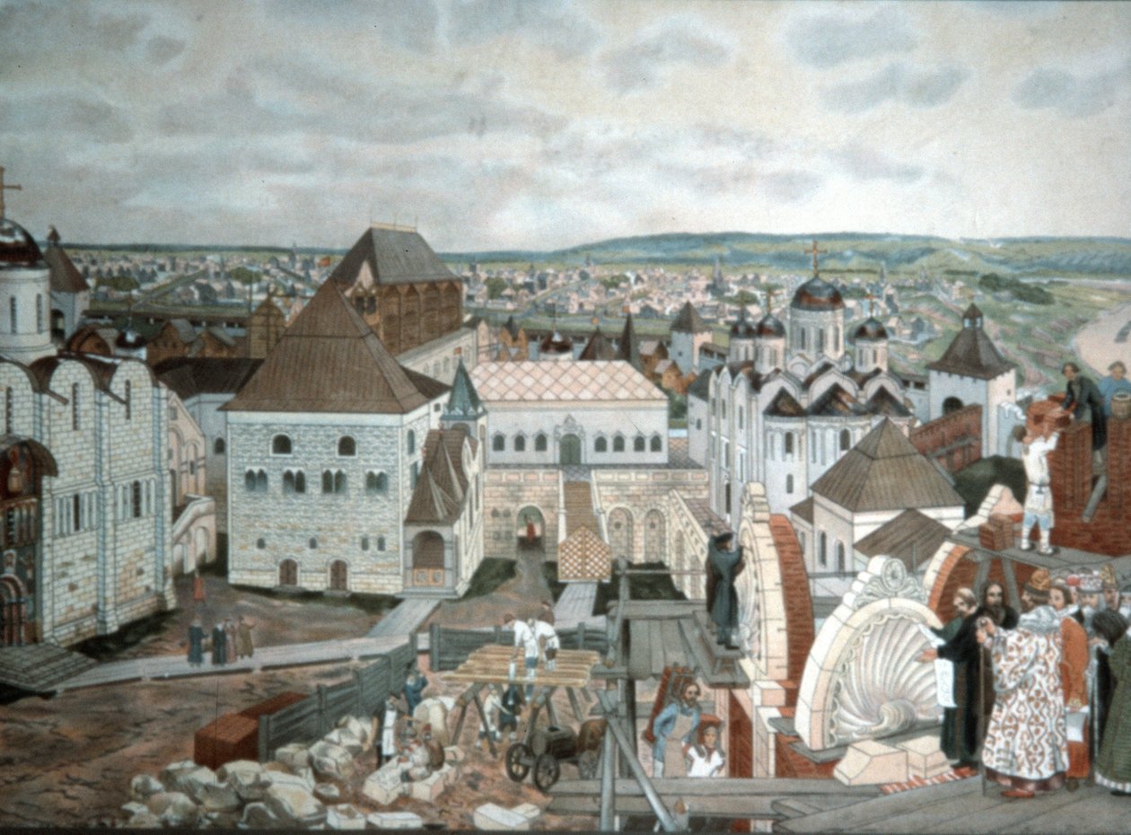 Arte russa - Dipinto di Mosca nei tempi antichi di V. M. Vasnecov (XIX secolo) da Unknown