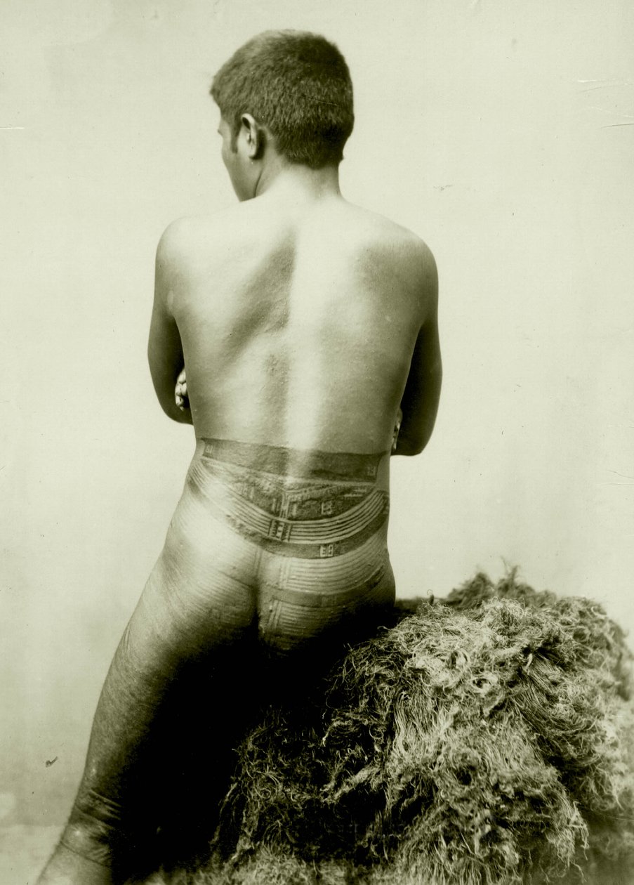 Vista di un tatuaggio Samoan Pea, XIX secolo da Unknown