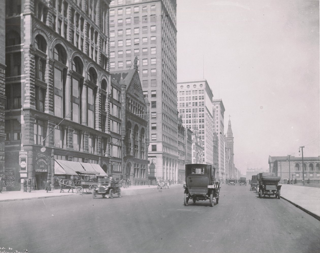 Vista di Michigan Avenue, Chicago, a nord da Congress, 1911 da American Photographer