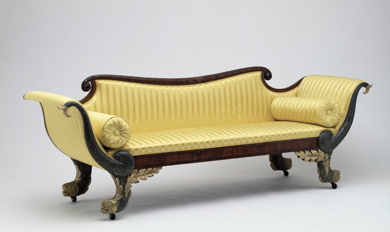 Divano a delfino, c.1820 da American School