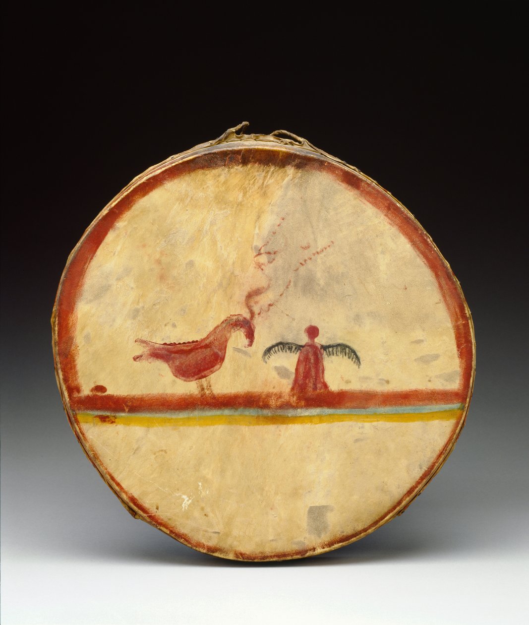 Tamburo, Cultura Chippewa, c.1840 da American School