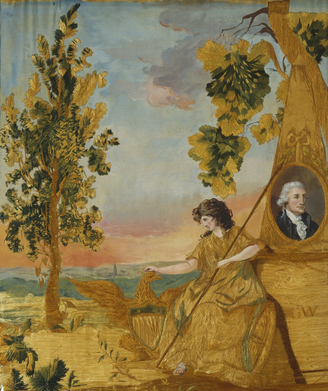 Quadro commemorativo ricamato da American School