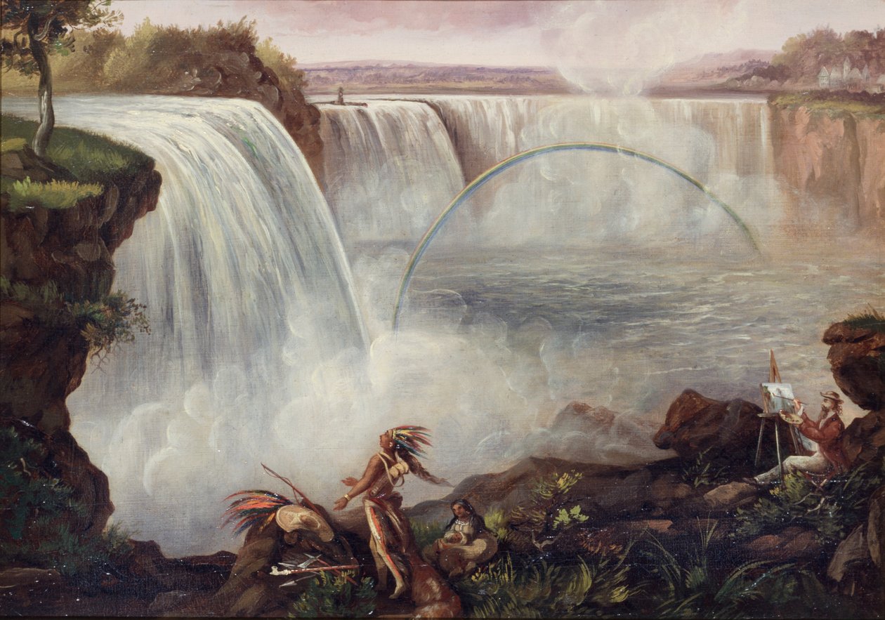 Cascate del Niagara, c.1840-50 da American School