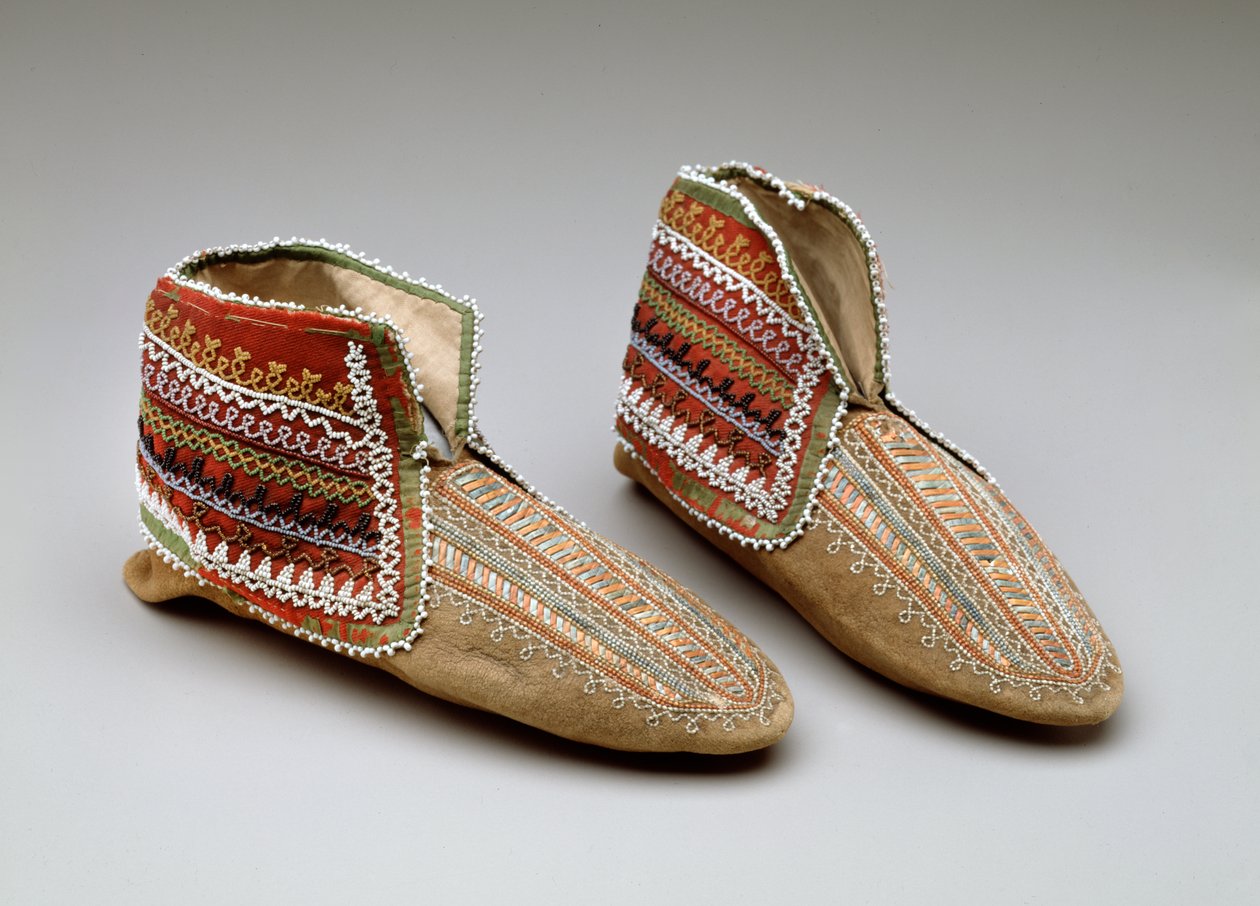 Paio di mocassini, Irochesi, c.1830 da American School