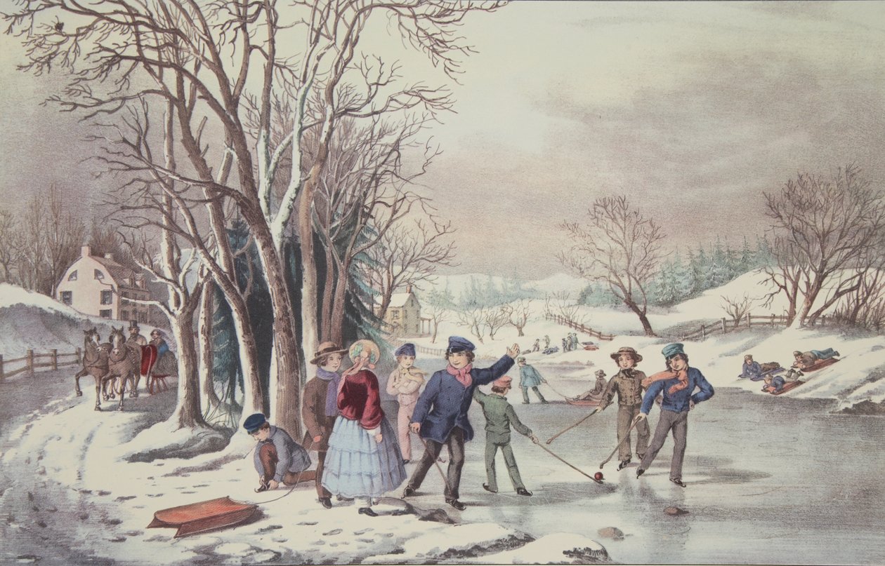 Passatempo invernale, pub. 1855, Currier & Ives da American School