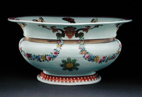 Bacino dipinto con un disegno di Cornelis Pronk, c.1730 da Chinese School