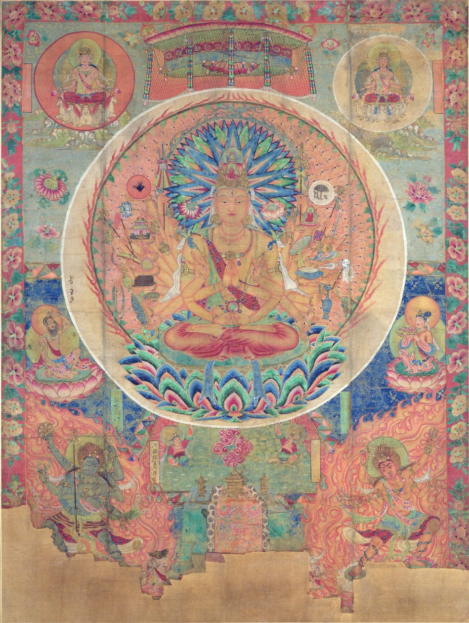 Ch.xxvviii.006 Il Mandala di Sahasrabhuja Avalokitesvara, Tunhuang da Chinese School