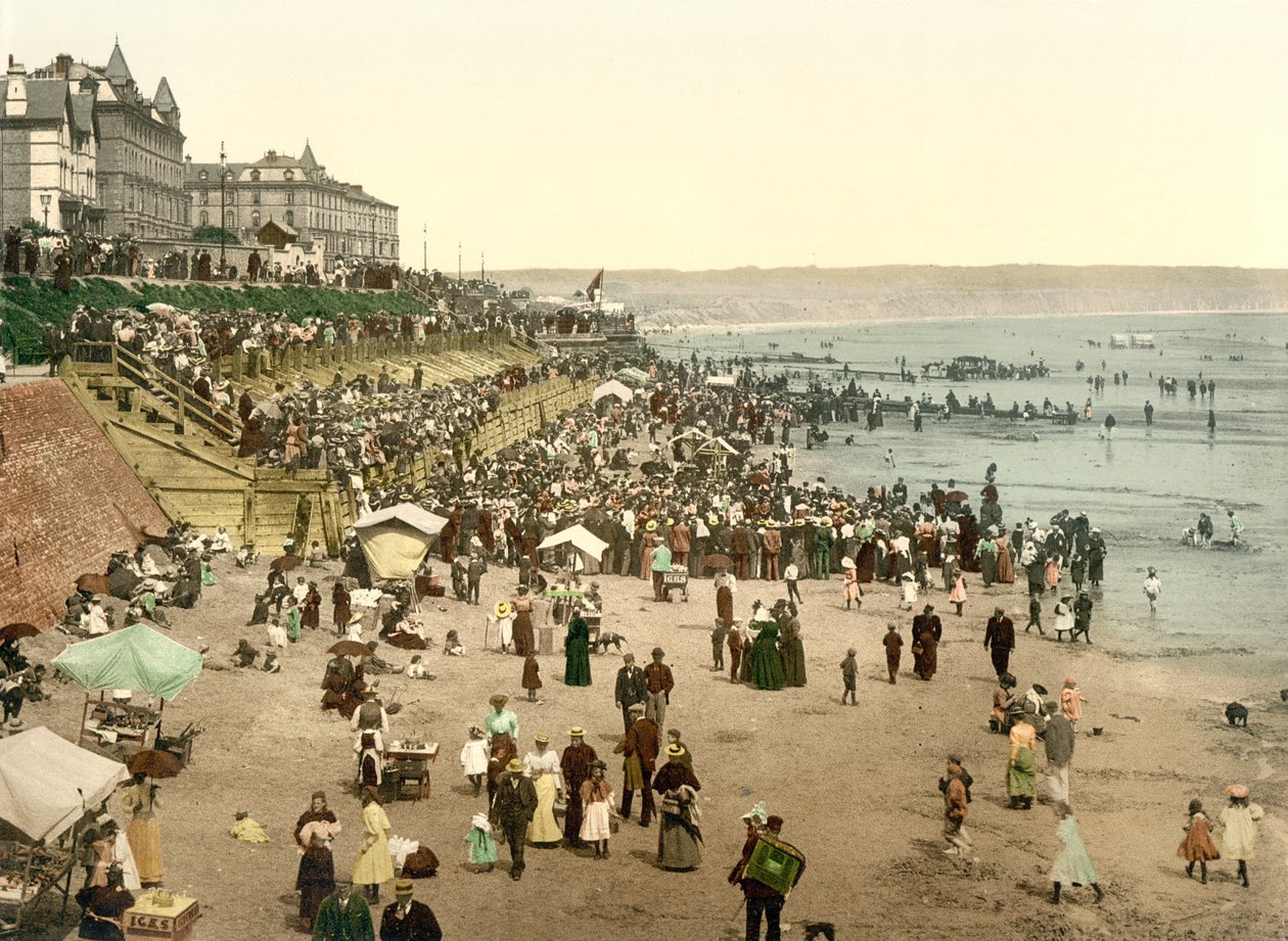 Spiaggia di Bridlington, Yorkshire, pub. c.1890 - 1900 da English Photographer