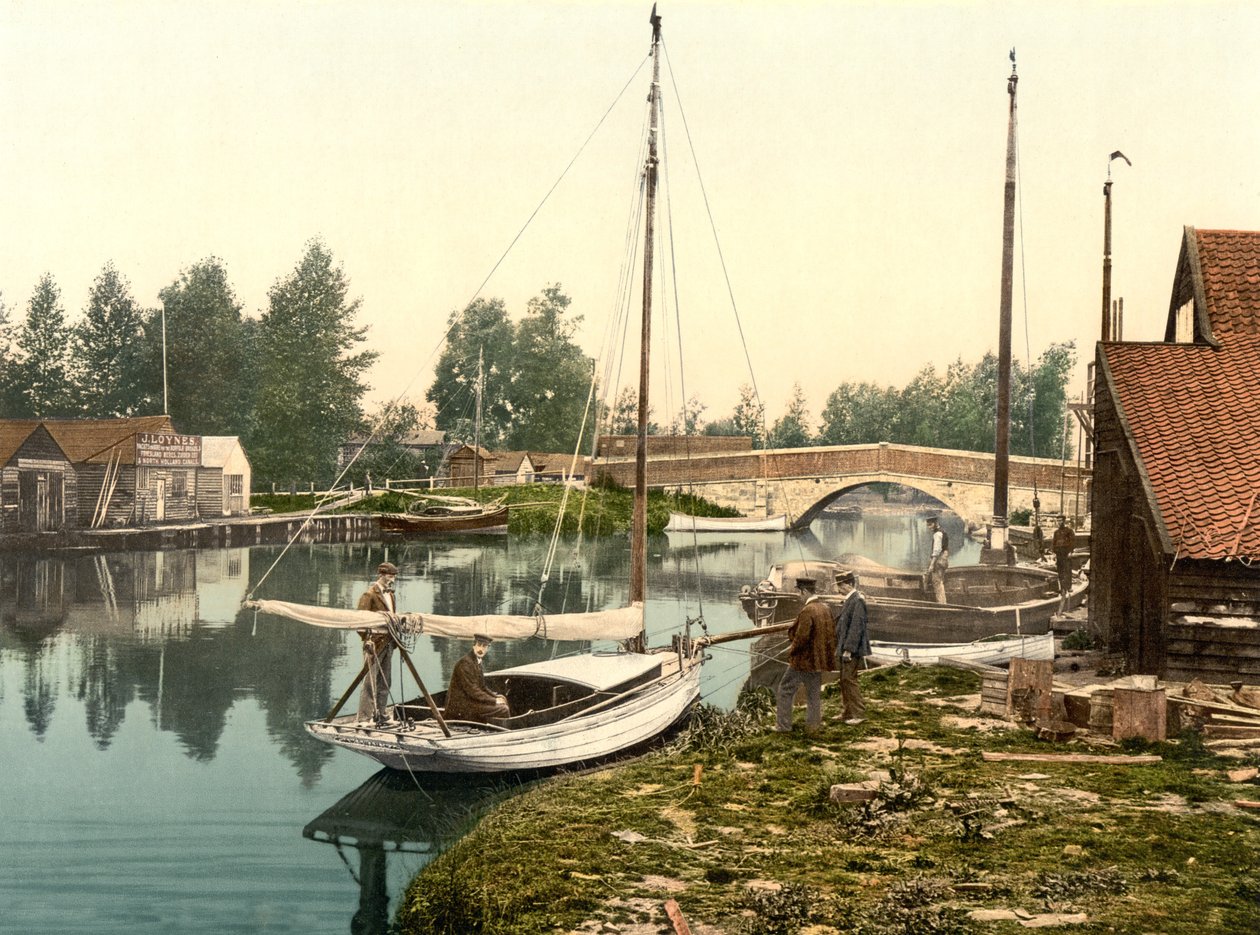 Ponte di Wroxham, pub. c.1890 - 1900 da English Photographer