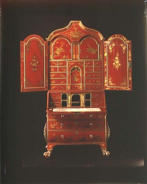 Bureau libreria con porte aperte, inglese, c.1700 da English School