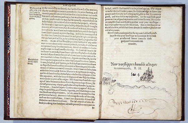 Foglie 3v & 4r, da Divers Voyages Touching the Discouerie of America... 1582 da English School