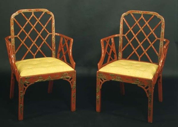 Due poltrone cinesi Chippendale, c.1760 da English School