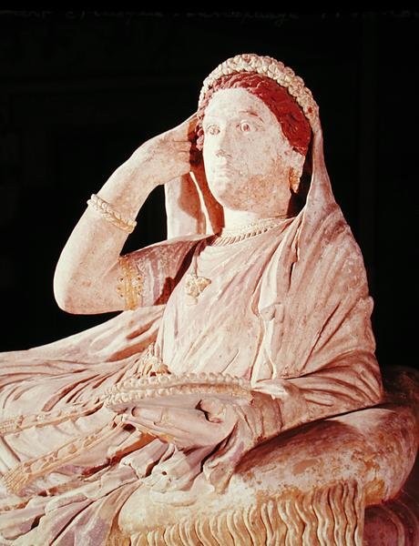 Il Sarcofago di Larthia Seianti (dettaglio) da Etruscan