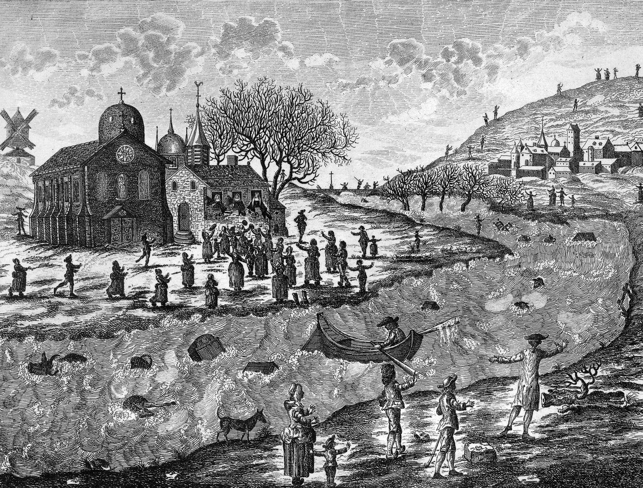 Inondazioni in Francia, dicembre 1784 da French School