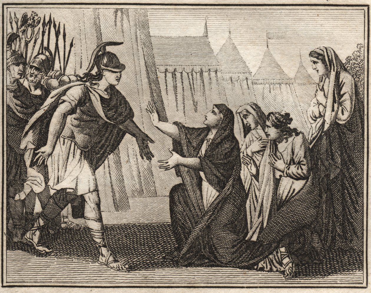 Gaio Marcio Coriolano e sua madre Veturia (488 a.C.) da French School