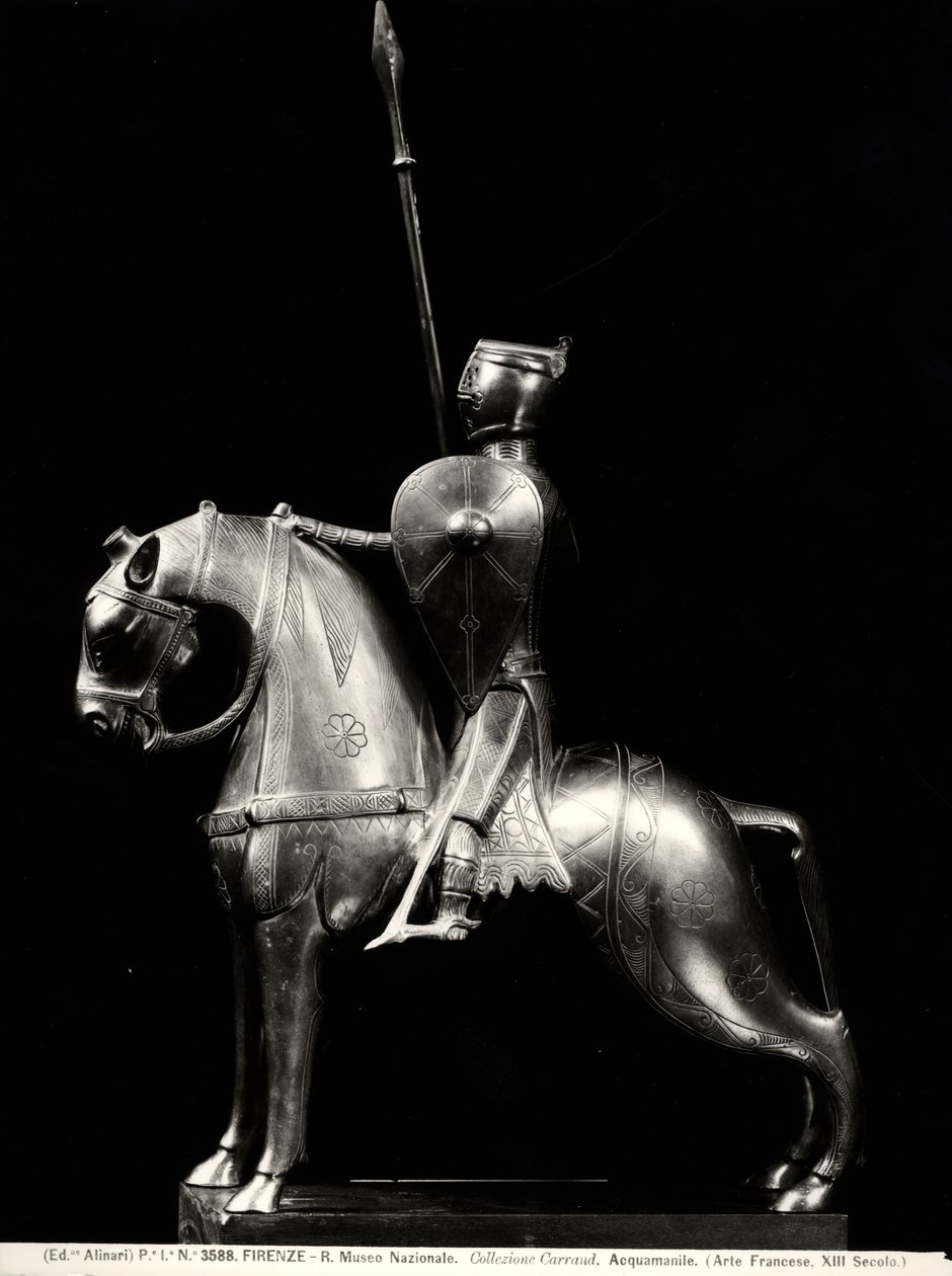 Cavaliere aquamanile (rame) da French School