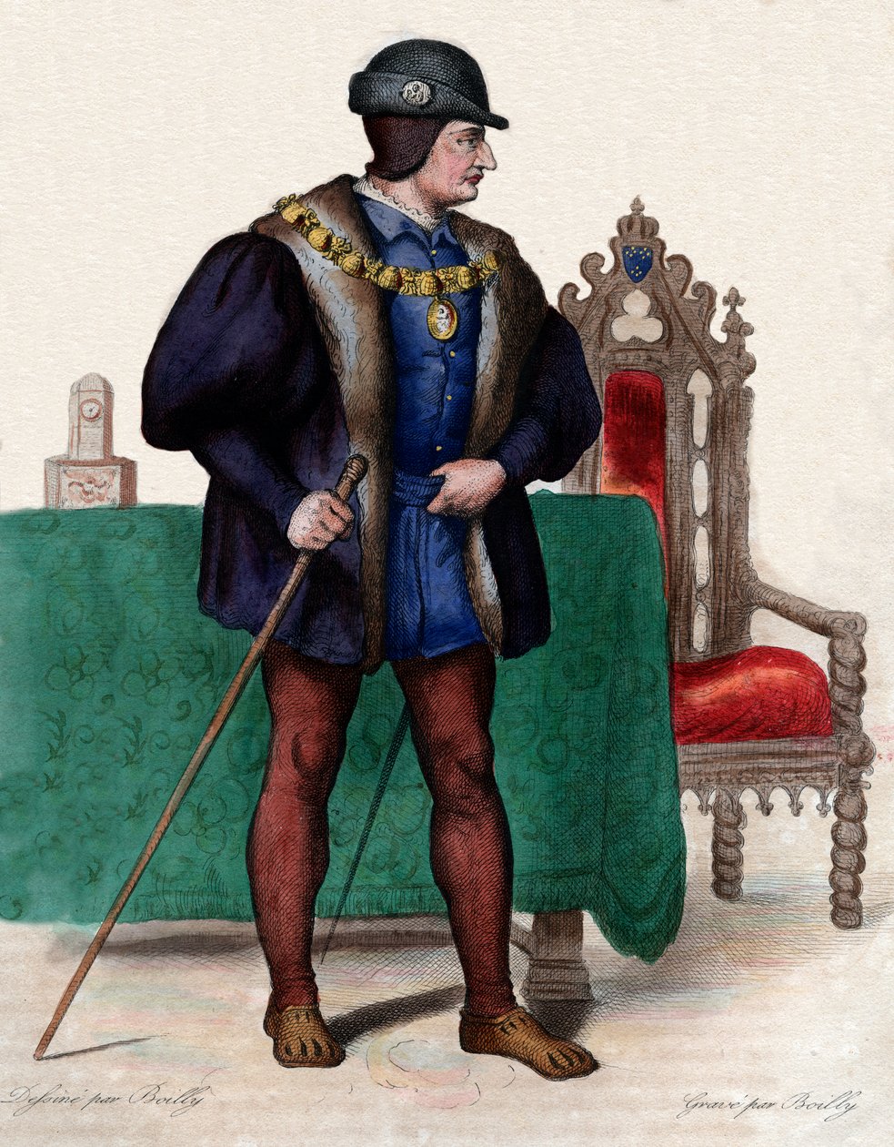 Ritratto di Luigi XI di Francia (1423-1483), Re di Francia da French School