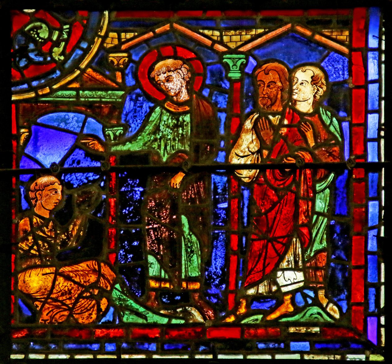 Scena dalla Vita di San Martino, Cattedrale di Chartres da French School