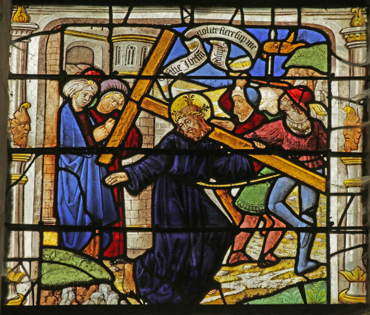 Vetrata raffigurante la Via Crucis da French School