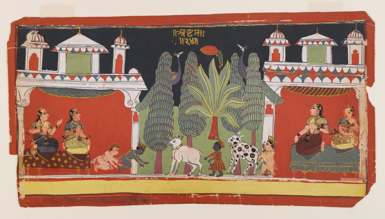 Krishna e Balarama da bambini, c.1690 da Indian School
