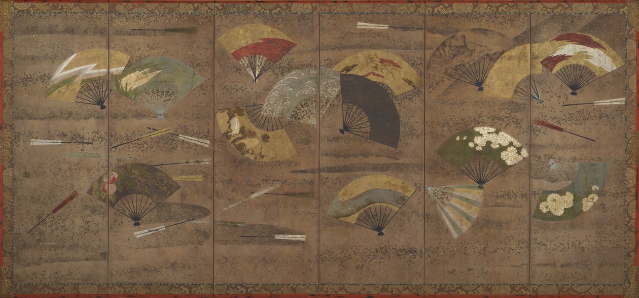 Ventagli decorati, inizio XVII secolo da Japanese School