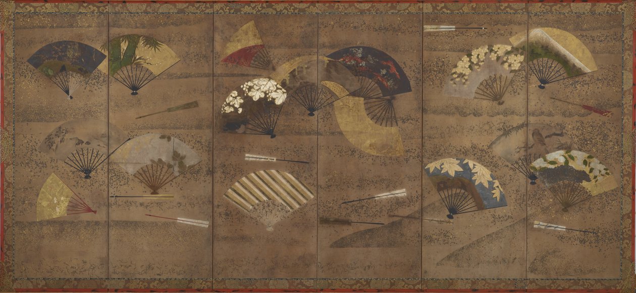 Ventagli decorati, inizio XVII secolo da Japanese School