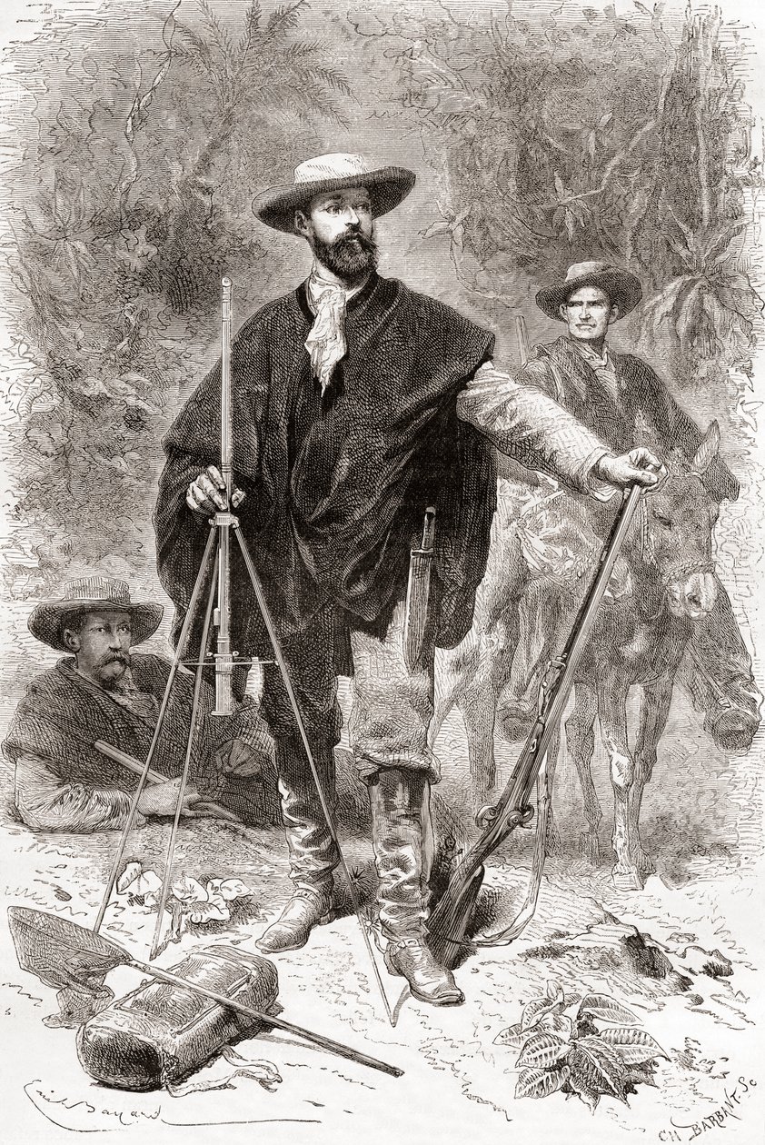 Édouard François André durante la sua spedizione botanica ai piedi delle Ande nel 1875-76 da Spanish School