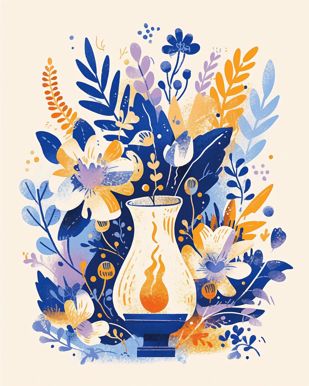 Decorazione domestica con fantasmi floreali retrò carini con stampe d