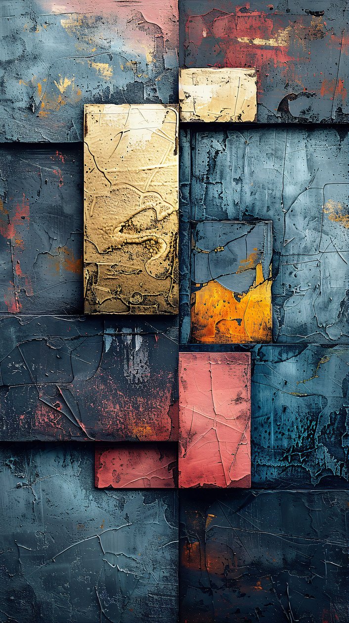 Stampe murali online: pittura di forme geometriche per decorazione appesa da F. Abderrahim