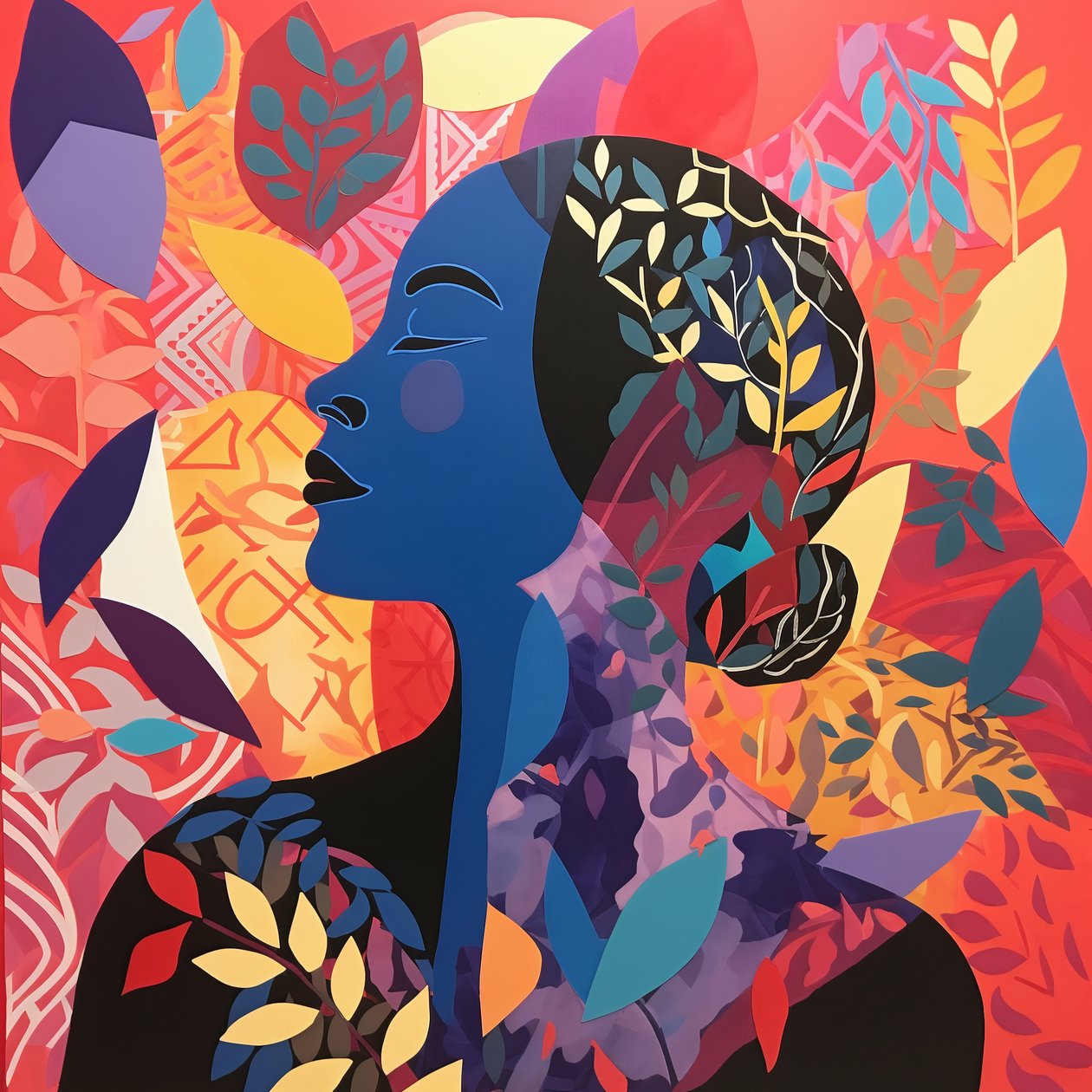 Arte collage stile Henri Matisse da F. Abderrahim